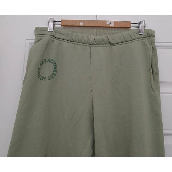 Set active womens medium sage green jogger sweatpants - Picture 4 of 8